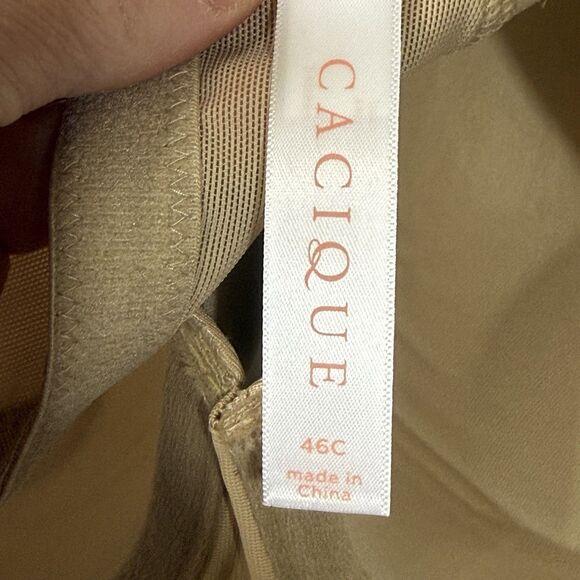 NEW Cacique Lane Bryant Nude Cafe Mocha Boost Underwire Balconette Bra Size 46C - Picture 5 of 9